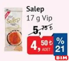 VİP SALEP 17 G fiyat ve kampanya bilgisi